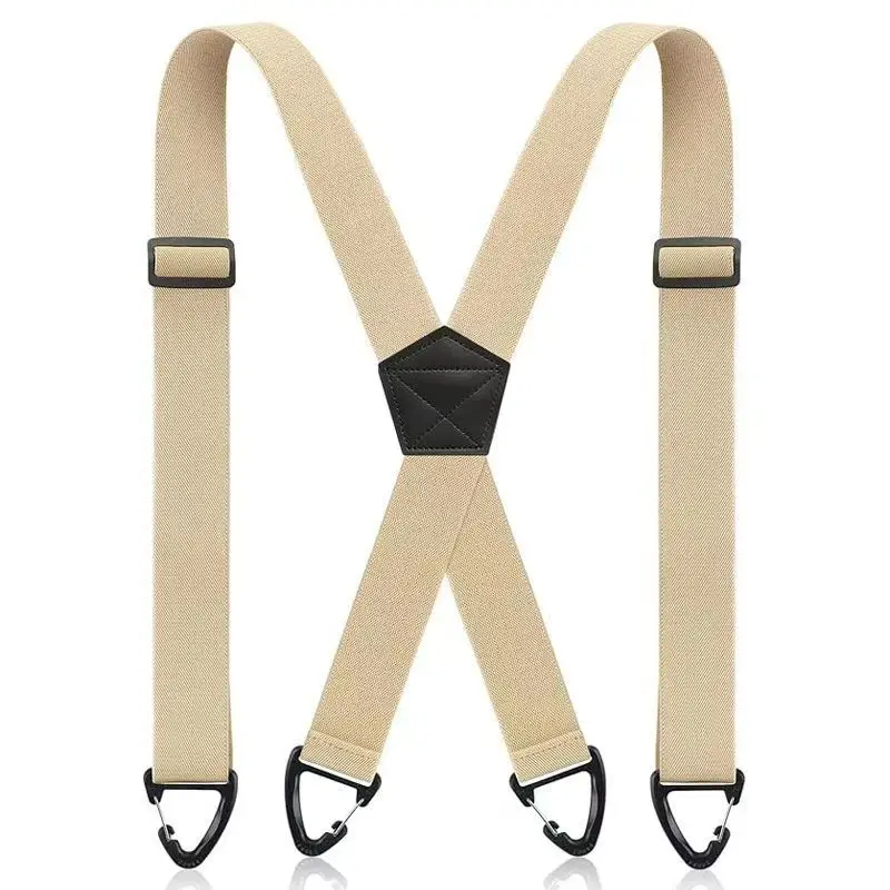 Tirantes para Hombre estilo X Tirantes hebillas Suspensorio Tirantes Hombre Correa elástica Tirantes resistentes regalo del padre 3,8*120 CM