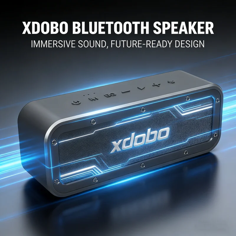 

xdobo Metal Bluetooth Speaker Dual Driver Passive Bass EQ Adjustment TWS Stereo Portable Wireless Speaker for Phone Laptop
