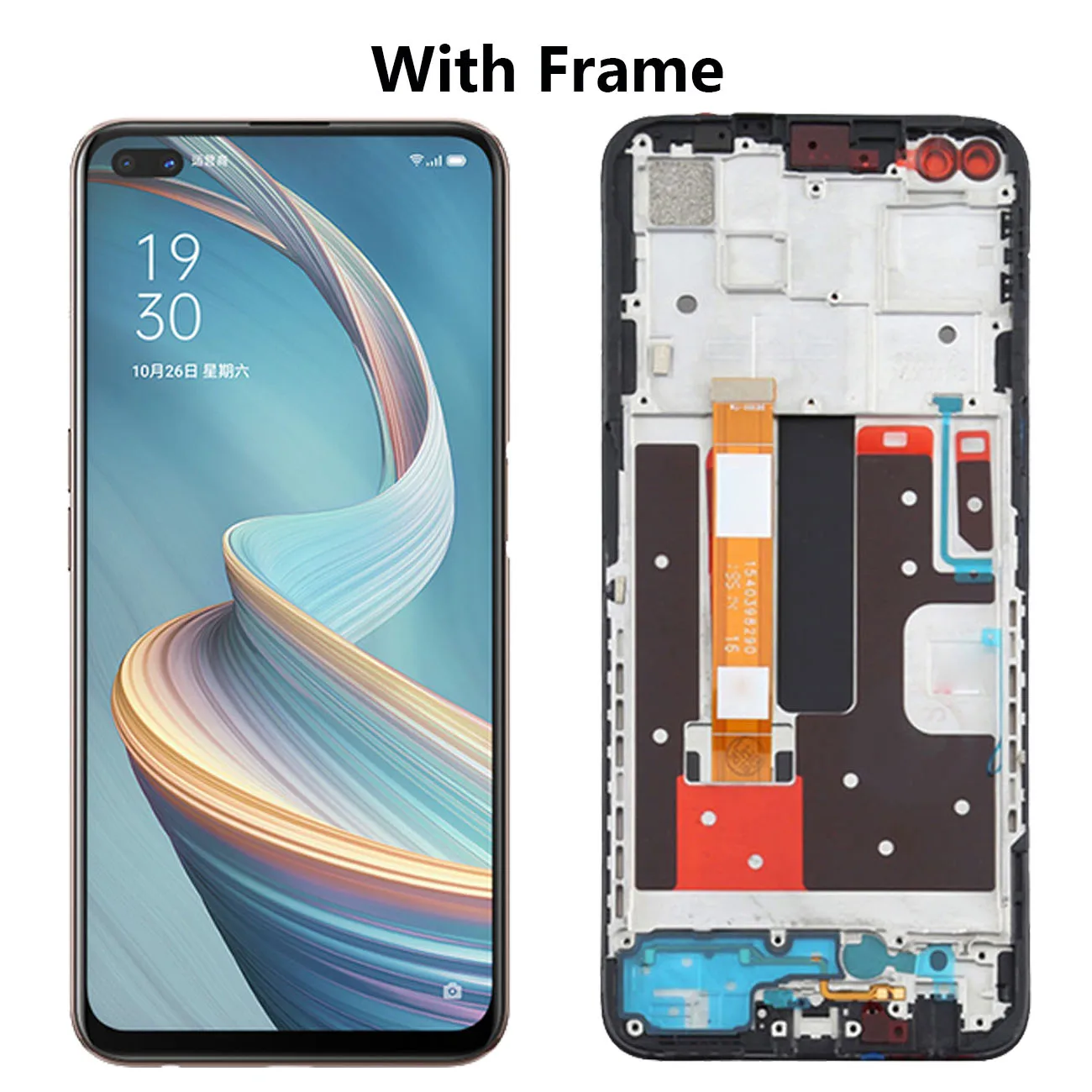 6.57\'Original Lcd Display For Oppo Reno4 Z 5G Full With Frame CPH2065 Screen Touch Panel Digitizer For  Reno4Z Replacement Parts