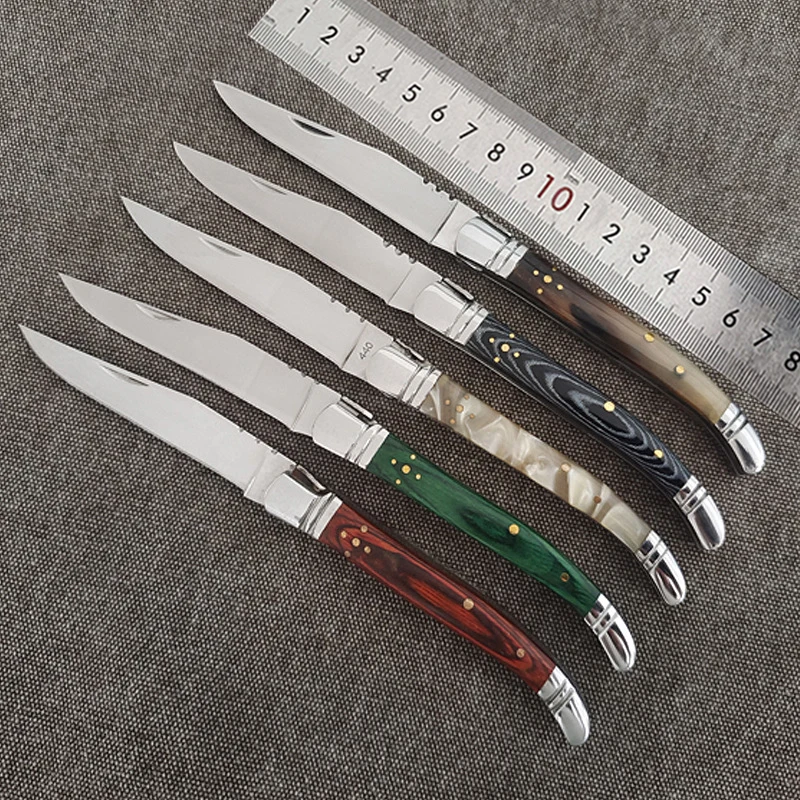 Folding Knife Home Stainless Steel Table knives French Steak knife Cutting Fruit Cake Blade Cutter Camping Survival Pocket Tools