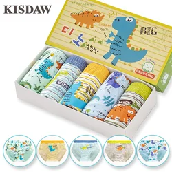 5 Pcs/Lot Breathable Cotton Boys Underwear Dinosaur Kids Knickers Briefs For Boys Exquisite Box Package Children Panties 2-14Y