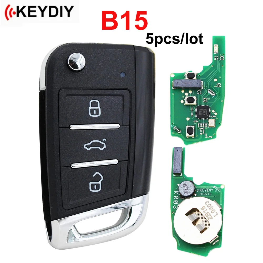 

5 шт./лот, 3-кнопочный универсальный пульт дистанционного управления KD B15 KEYDIY B серии B15 для KD900 KD900 + URG200 KD-X2 mini KD для VW MQB style