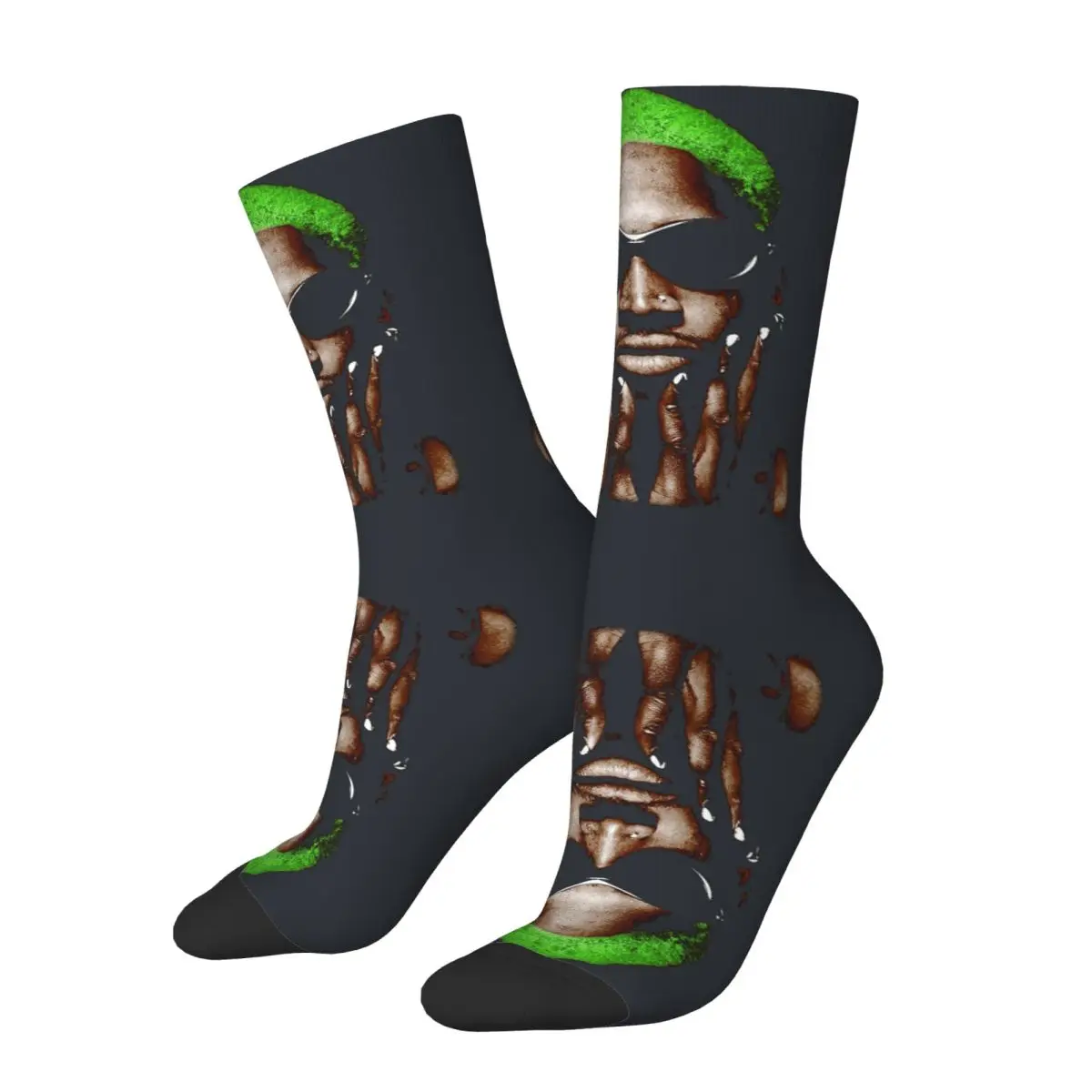 Crazy Dennis Rodman Basketball Bootleg Retro Rap Sock for Men Hip Hop rapper Seamless Pattern Printed Crew Sock official-website