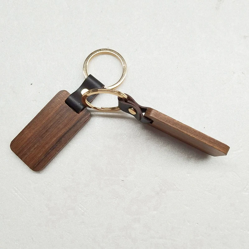Portachiavi in legno da 30 pezzi portachiavi rettangolare da collezione borsa per auto ciondolo appeso pittura artigianato portachiavi carino