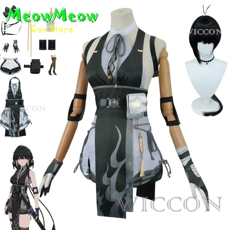 

Wuthering волны Rover косплей костюм женская униформа сумка чулки основной герой резонатор Хэллоуин вечерние для женщин Prop XXXL