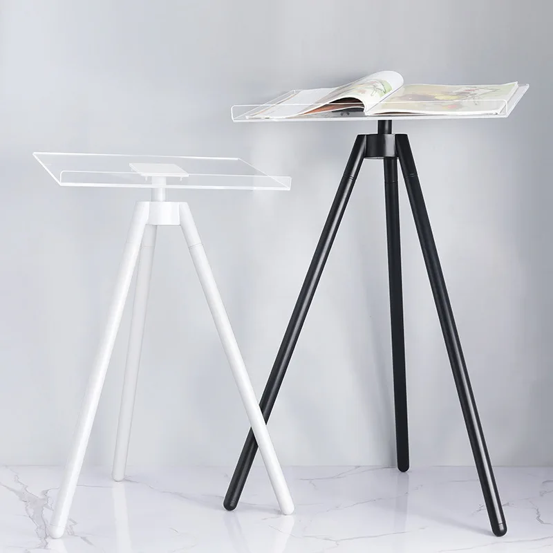 Nordic Creative Floor Book Reading Rack  Model Room Living Room Study Light Luxury Reading Stand Magazine Brochure Display Shelf