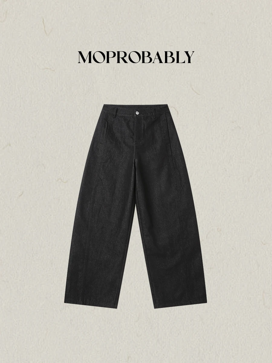 

Джинсы-бананы в стиле ретро, высококачественные, в стиле Old Money, модные, осенние, тканые, женские, свободного кроя, из хлопка