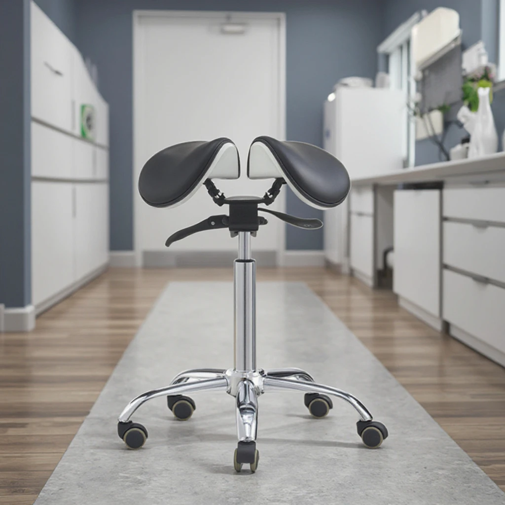 

Anti-Static PU Foam Saddle Chair Medical Salon Stool For Office Furniture Safety Product For ES