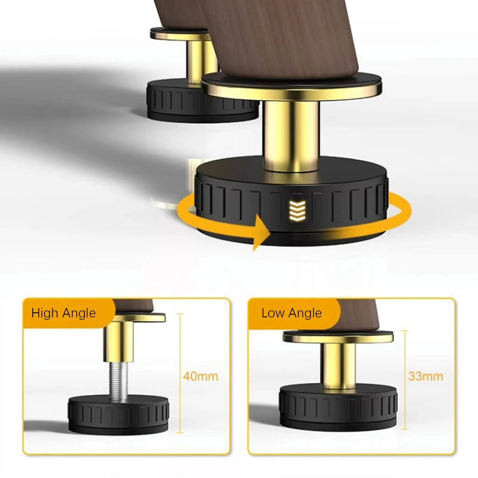 سدادات للوح الأمامي مضادة للاهتزاز ، أرجل أثاث قابلة للتعديل ، إطار سرير ملولب ، ملحقات ثابتة خالية من المثبت ، 4 4.5