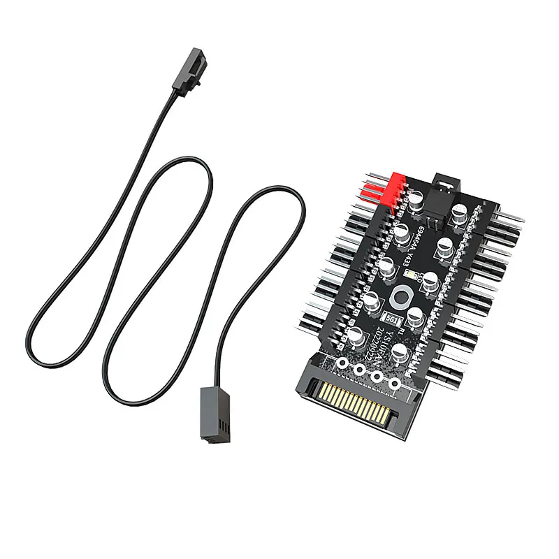 TEUCER 1 do 10 PWM Fan HUB 4PIN 3PIN 12V Splitter Cable Splitter Desktop Computer Cooling Fan Extension Adapter