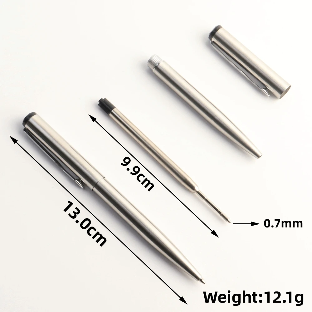 Metal Ballpoint Pen Press Style Commercial Gift Elegant Pens For School Office Stationery Supplies Core Automatic Ball Pen