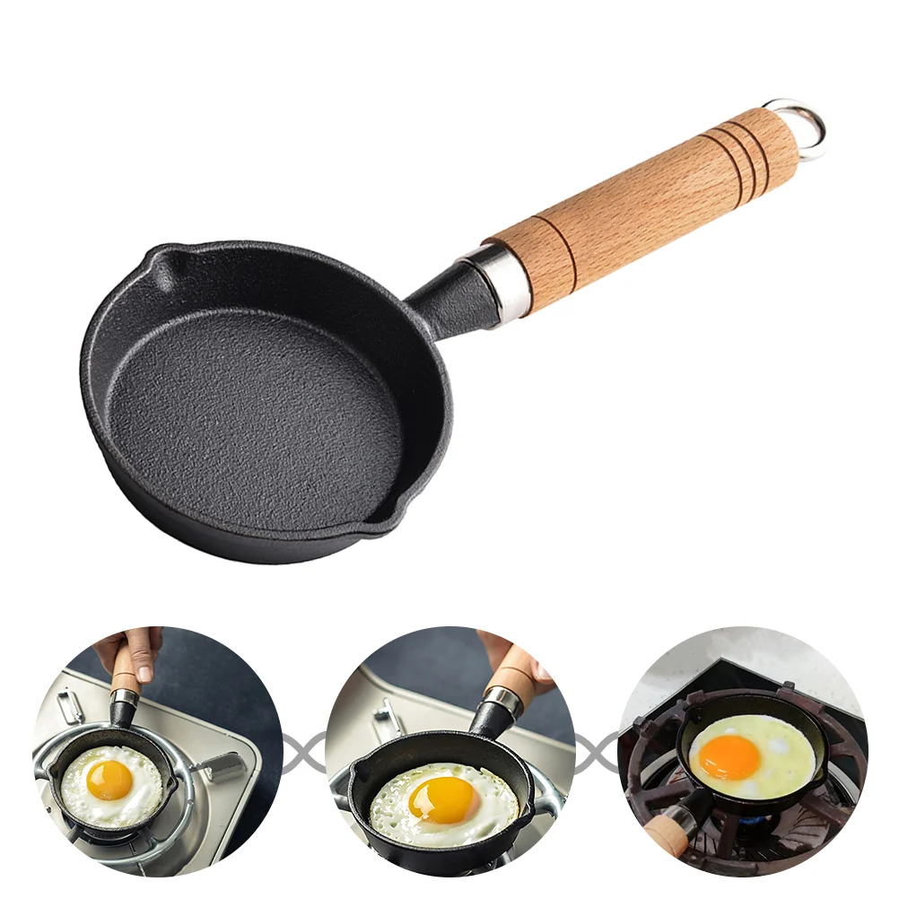 

Fry Mini Omelet Pan Small Frying Non-stick Cooking Utensils Black Cast Iron Griddle