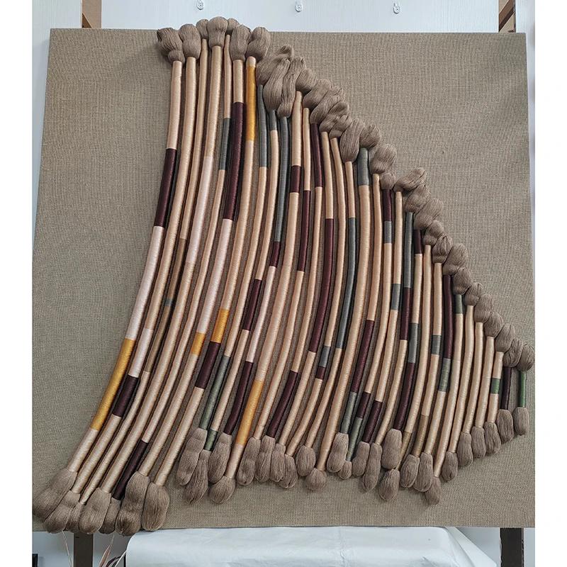 #￥Gisenu Bohemian Macrame Wall Art Cotton Rope Decoration for Public Spaces & Home-Unique Design