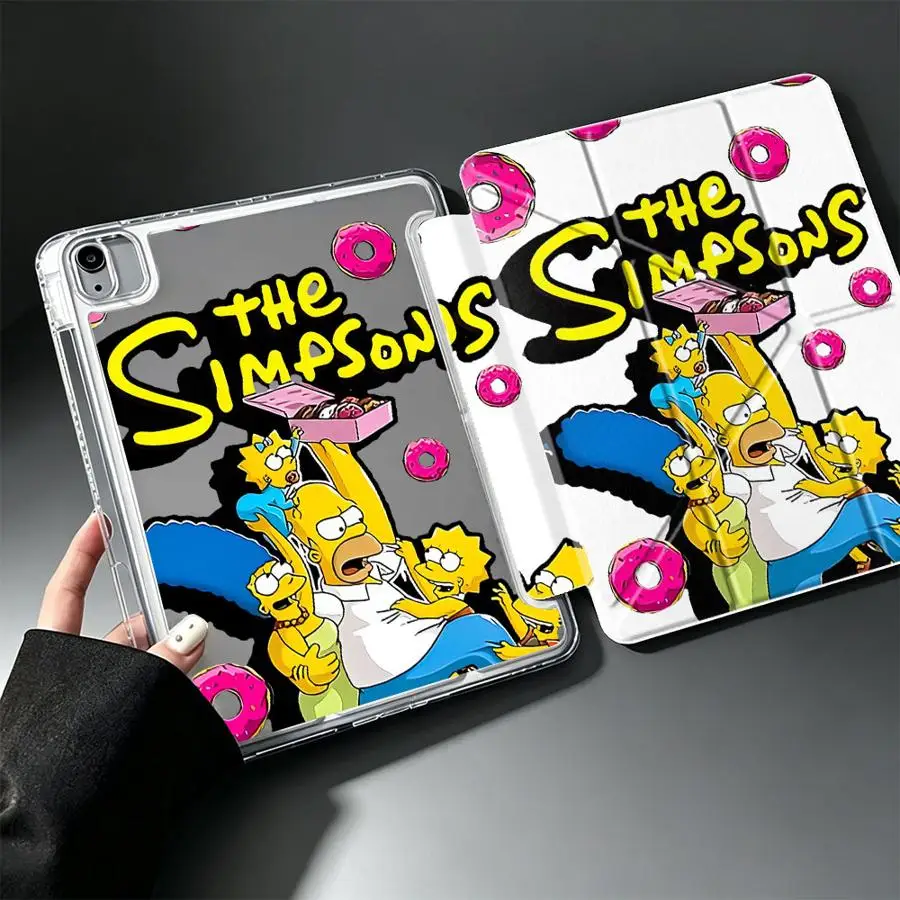 Cool Cartoon Simpsons Tablet Case For Samsung Galaxy Tab A9 Plus S8 S9 Plus A11 S10 Lite S7 FE A8 With Pen Slot Cover