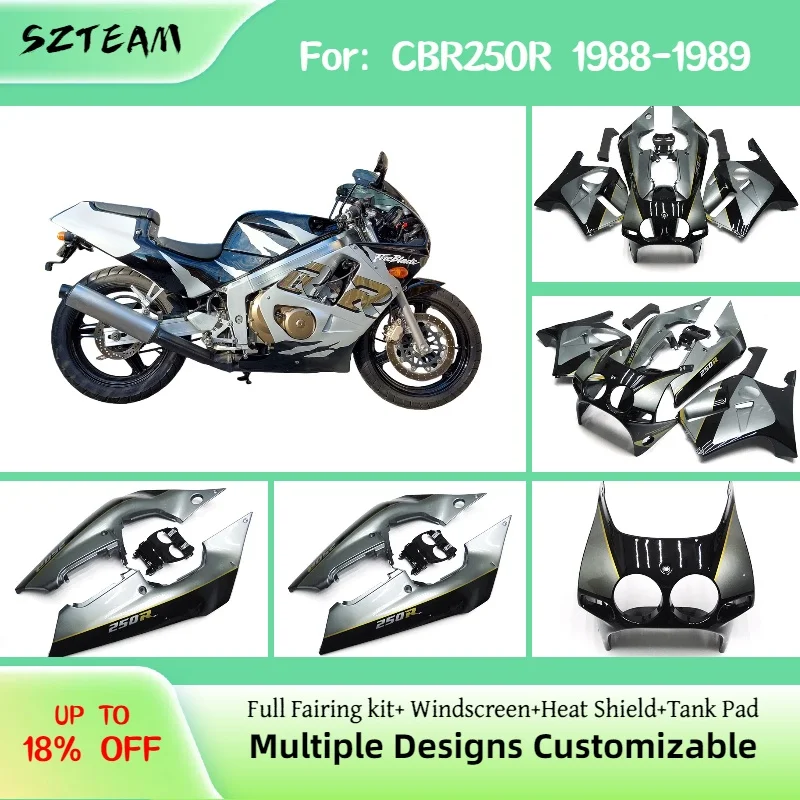 

Injection Fairings CBR250R NC19 1988 1989 Aftermarket Bodywork Full Fairing Kit for Honda CBR 250R 88 89