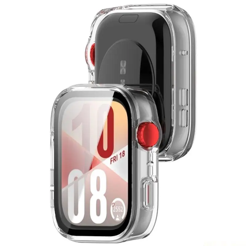 M5TD Reinforced Cover Case For Watch Fit 4 With Tempered Glass Integrated Screen Protector Guard Shockproof Easy Installation