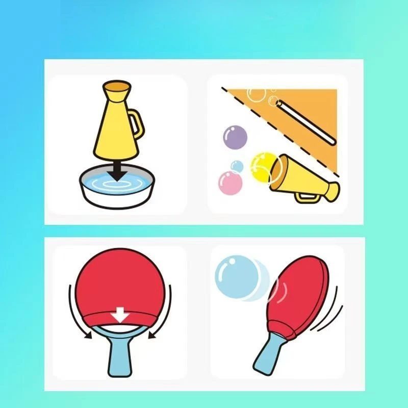 Magic Blowing Bubble Ping pong Divertimento Giocattolo da esterno per bambini Gioco genitore-figlio Regalo per la scuola materna Gioco educativo