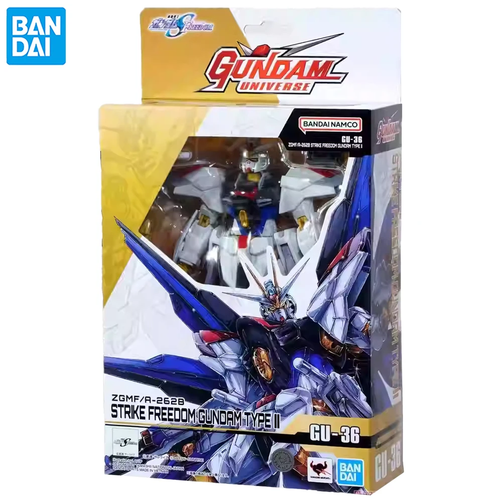 In-Stock Bandai Gundam Universe GU-36 ZGMF/A-262B Strike Freedom Gundam Type II 15cm Nice Collectible Anime Action Figure