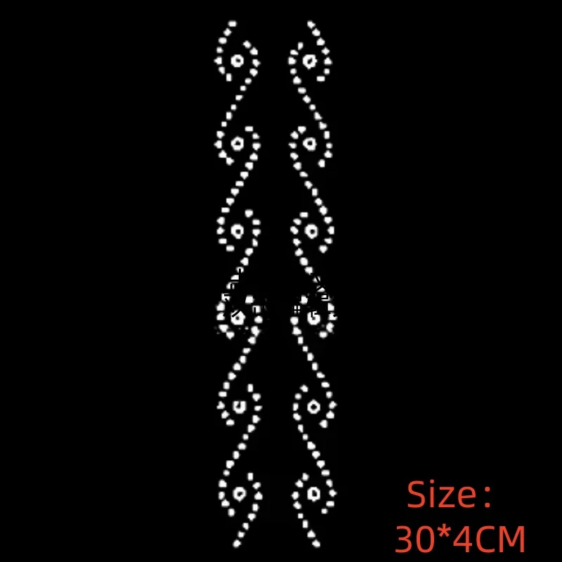 4 sztuk/partia spodnie szew projekt kamień kryształ górski żelazo transfery projekty hot fix transfery rhinestone appliqe naszywki na sukienka hem