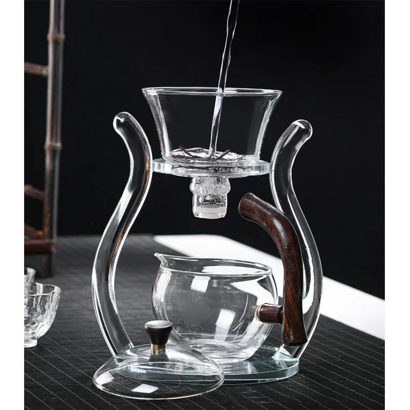 Creative office reception automatic Kungfu teapot household lazy man creativeglass tea set