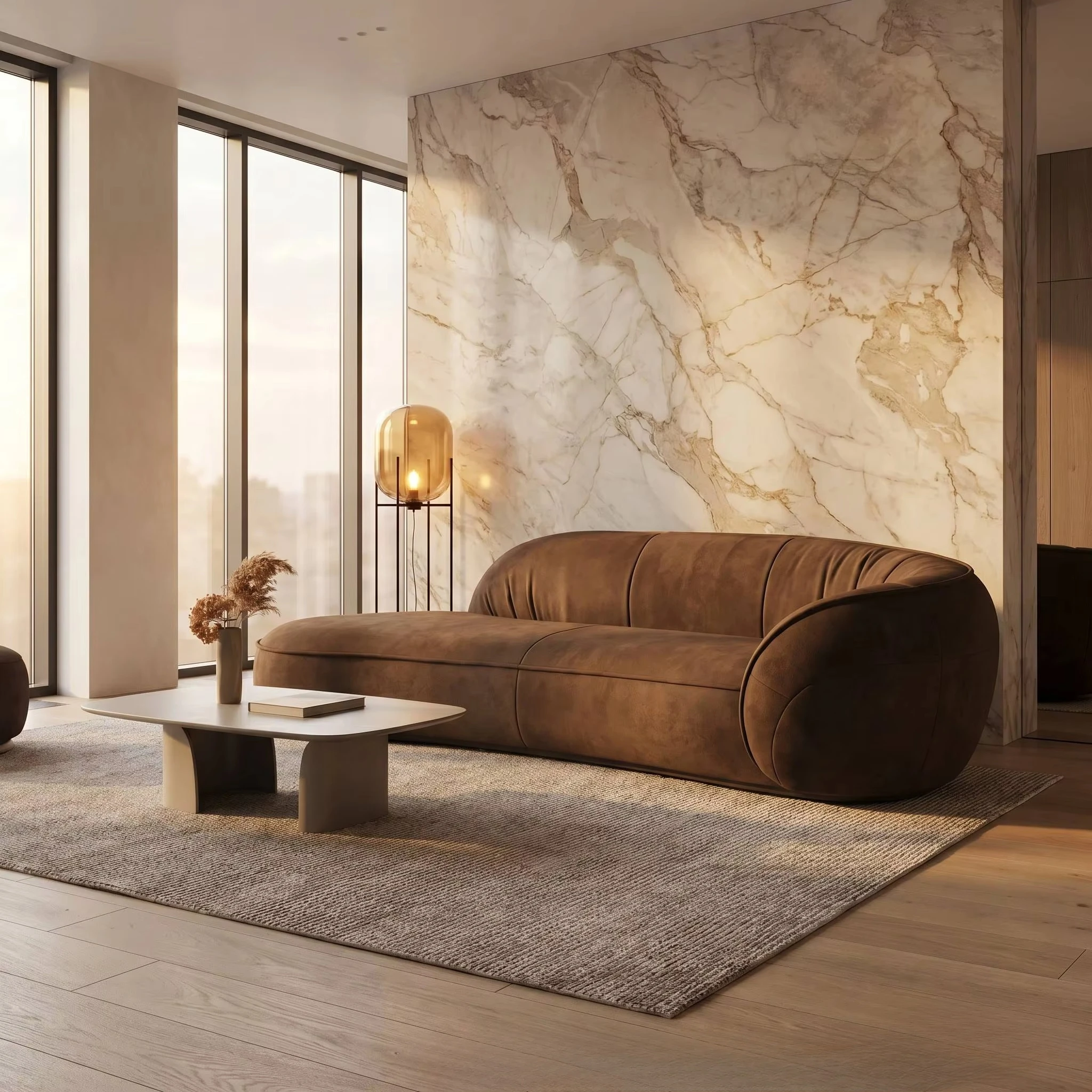 #￥Bespoke Curved Sofa | Home, Hotel Lobby & Salon Reception | Custom-Made to Spec, Plus Complete Furniture Sourcing & Styling