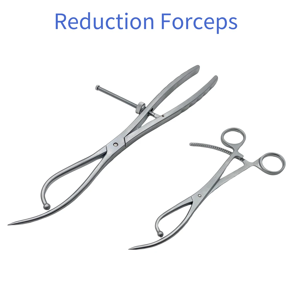 

QSWTITAN Ankle joint reduction forceps Stainless Steel Orthopedic Instrument Long short leg Autoclaveable