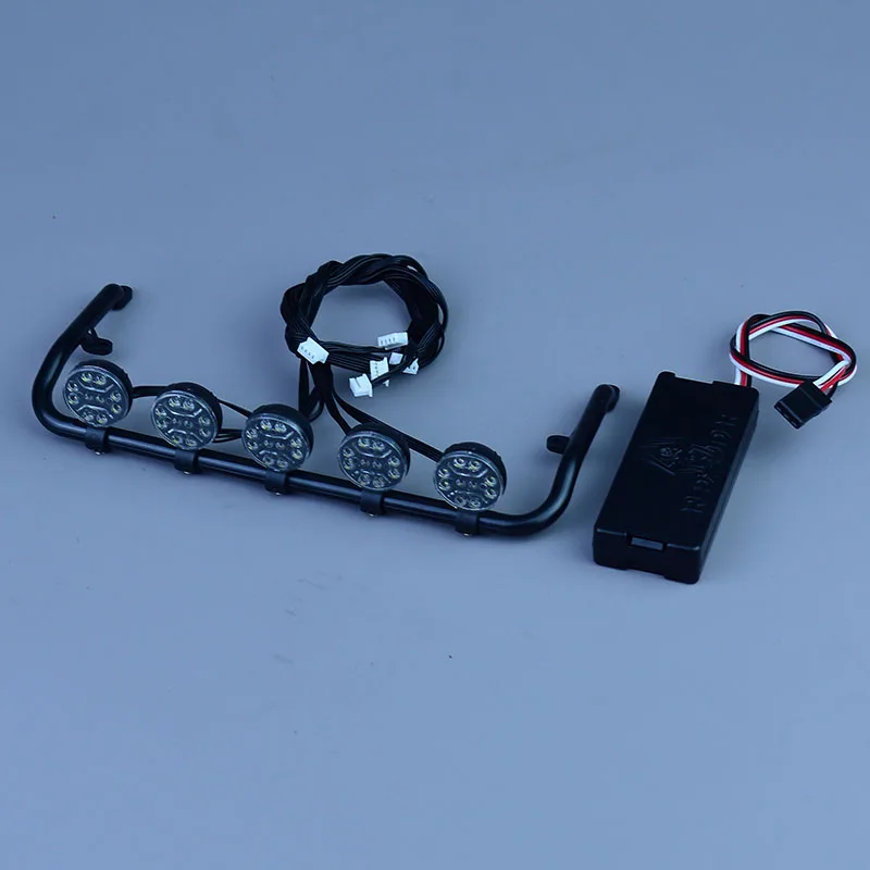 LED Car Roof Two-color Multi-mode Spotlight for Tamiya 1/14 RC Truck for SCANIA 770S R620 for Volvo FH16 for ACTROS 3363 Car