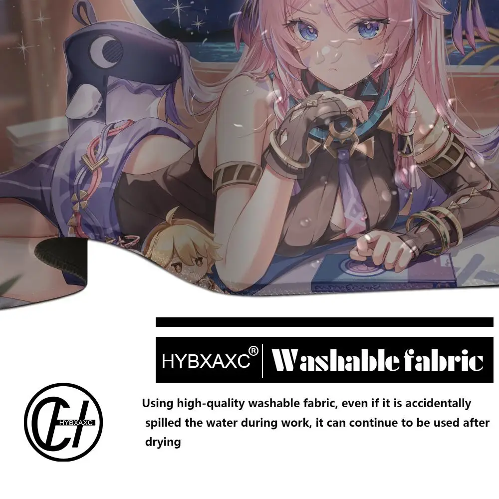 لوحة الماوس 900x400 أنيمي ألعاب لوحة المفاتيح كمبيوتر محمول Genshin Impact Citlali لطيف مكتب ماوس حصيرة الكمبيوتر الوردي الأرجواني Kawaii فتاة ماوس