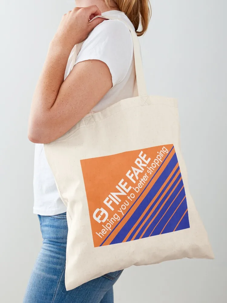 Fine Fare' plastic bag branding (1980s) Tote Bag great bag Cloth tote women