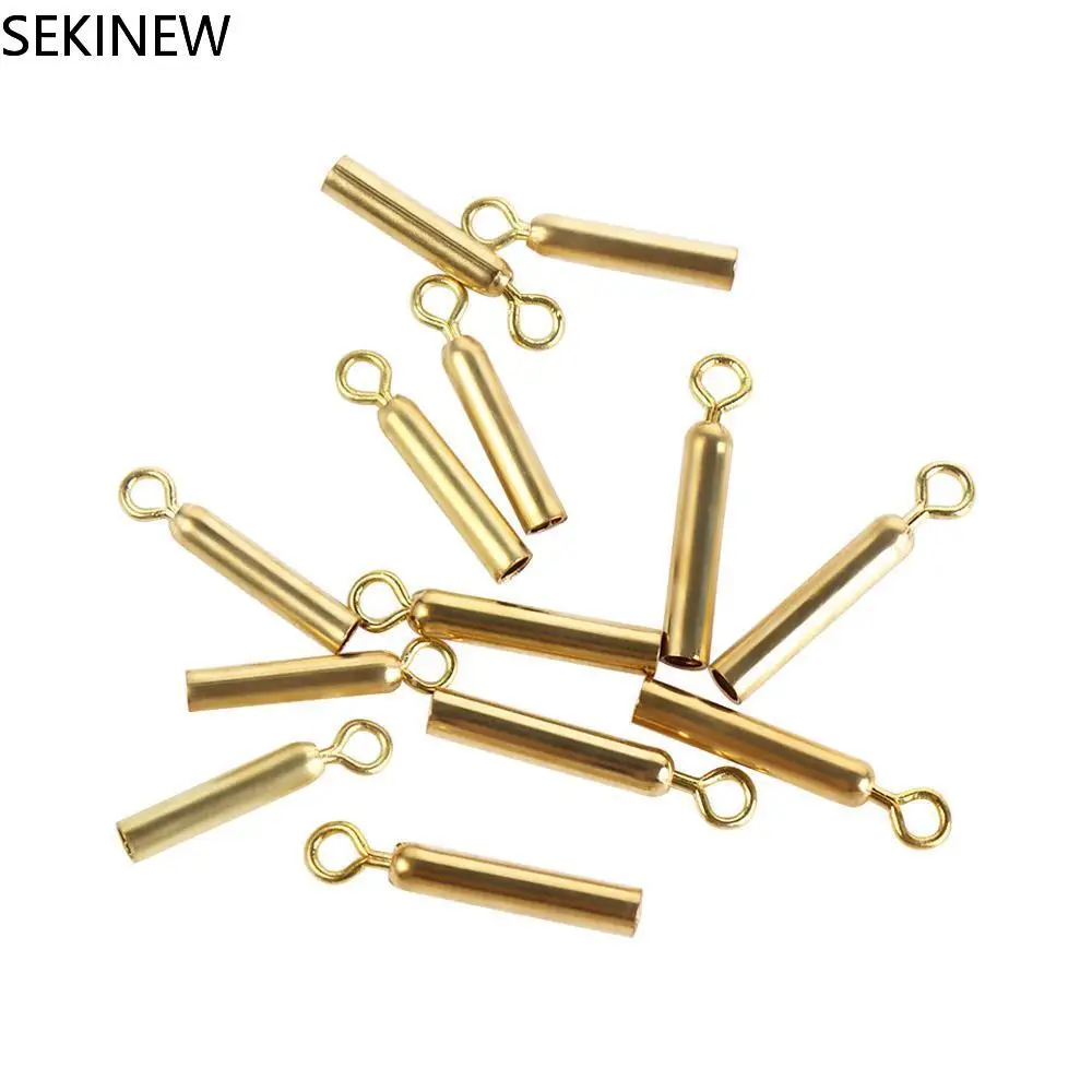 10PCS Fishing Float Holders Copper Float Rest Connect 360 Degree Freely Rotating Swivel Stainless Steel Seat Fishing Accessories