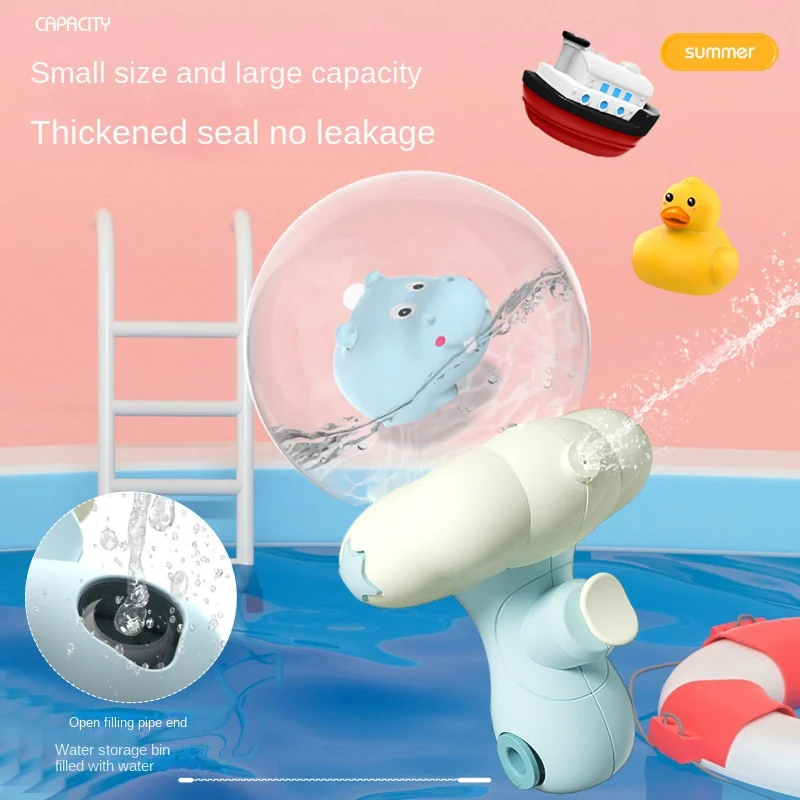 Children's Water Gun Toy Mini Cartoon Small Light Press Water Gun Summer Water Beach Entertainment Toy Fun Watering Flowers