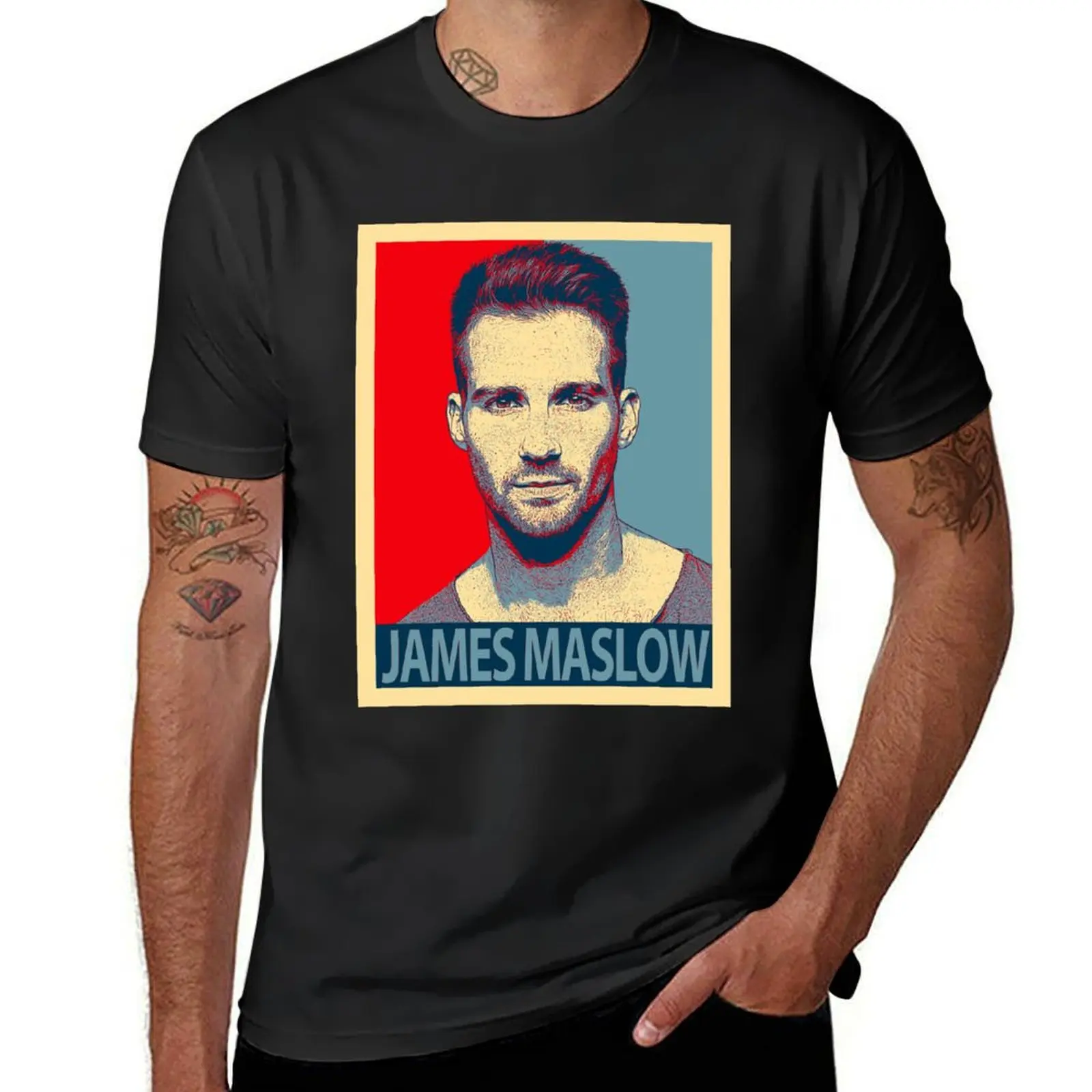 James Maslow T-Shirt plain boys animal print summer tops oversized big and tall t shirts for men