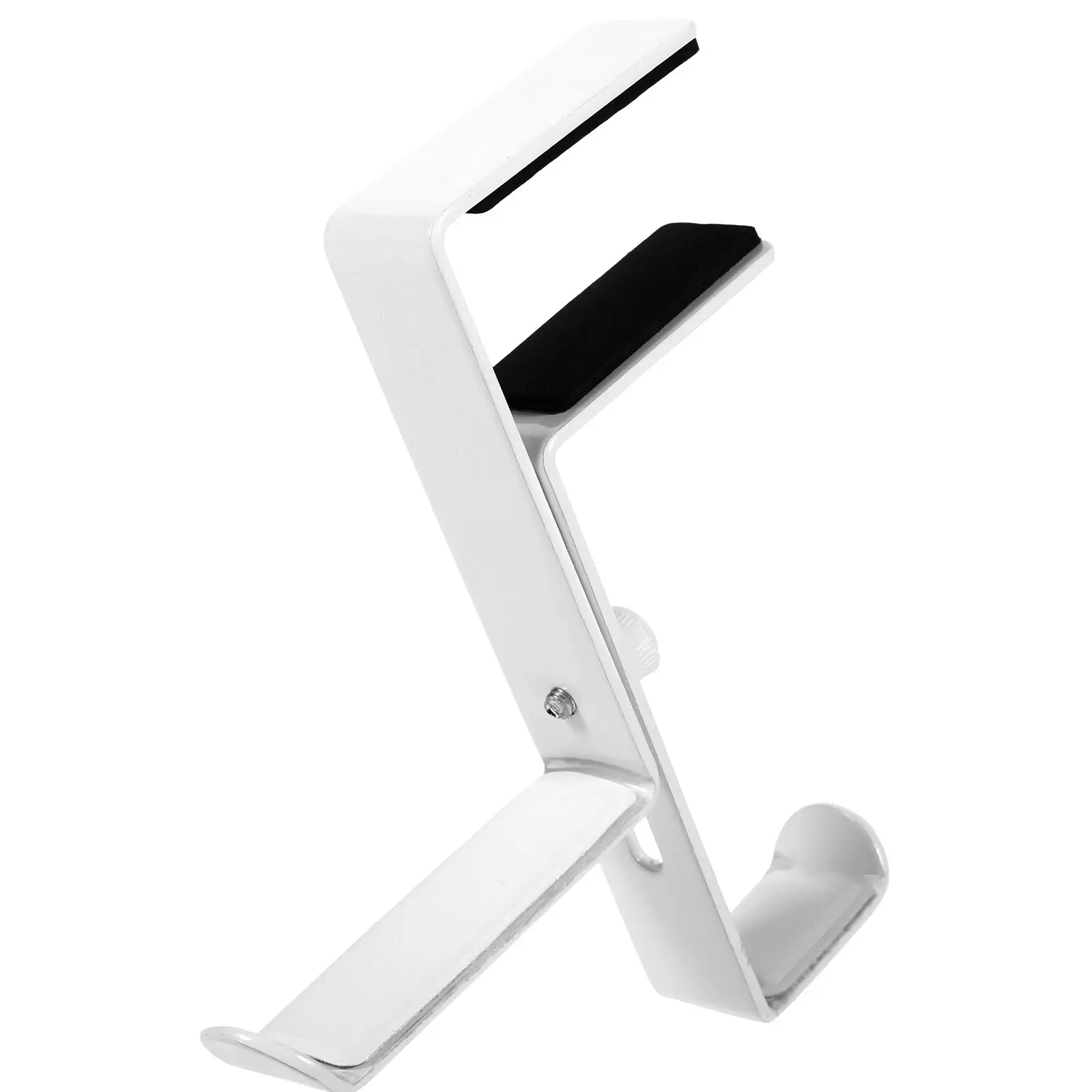 Adjustable Metal Headphone Holder Clamp for Under Desk Mount No Drill Required Non-Slip Pad Desktop Organizer Headset Hanger