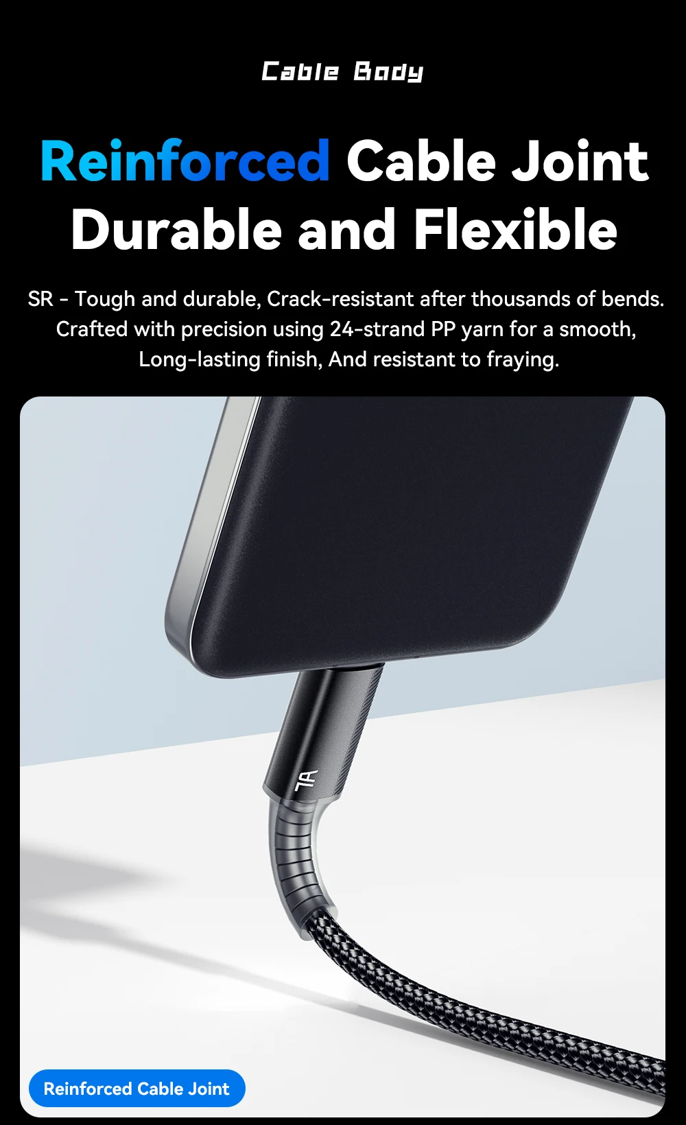 Essager 7A USB Typ C Kabel für Realme Huawei P40 Pro 100W Schnellladekabel USB-C Ladegerät Datenkabel für Samsung Xiaomi Poco F3 – Detail 13
