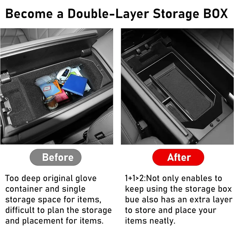 لسيارات BMW 5 Series i5 G60 G68 2024-2025 ABS سيارة التحكم المركزي مسند الذراع صندوق صندوق تخزين درج منظم اكسسوارات السيارات الداخلية