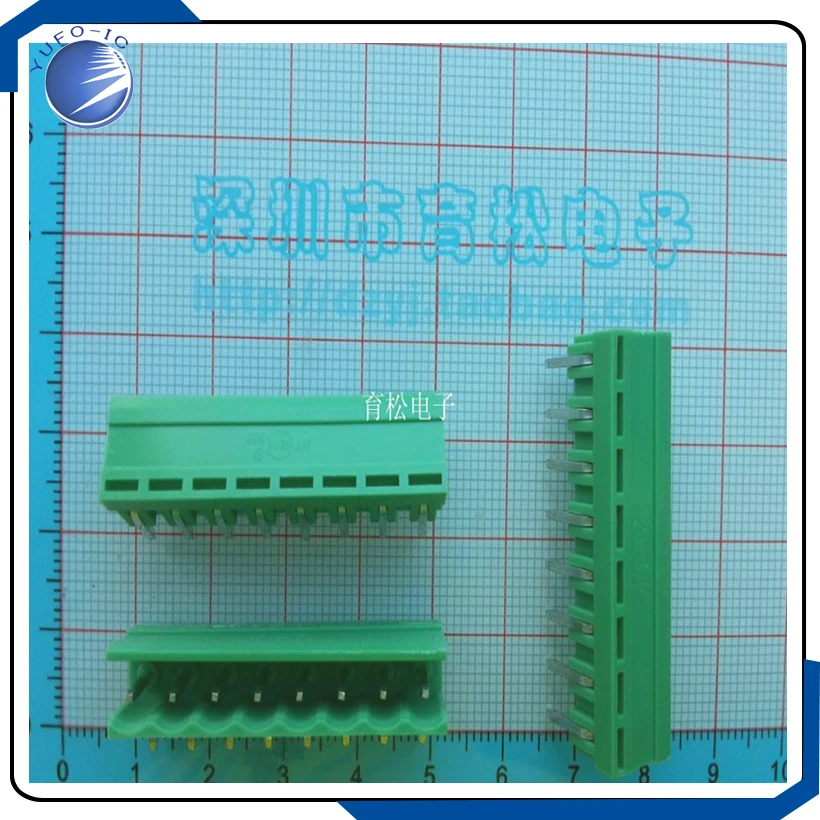 10 قطعة/الوحدة مقبس الزاوية اليمنى HT5.08 8P تباعد الموصل 5.08 مللي متر نوع المكونات