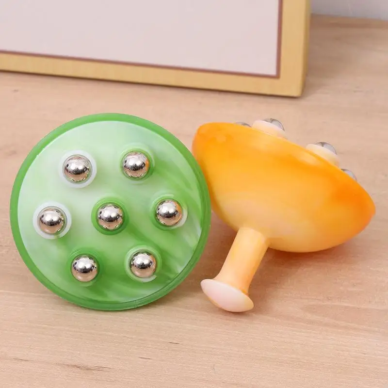 

Массажная роликовая шариковая перчатка для тела, антицеллюлитный массажер для облегчения боли в мышцах с 7, 360-градусным роликом, металлическая роликовая меридианная щетка