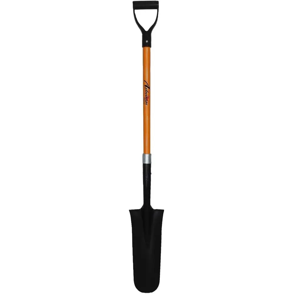 

Ashman Drain Spade Shovel (1 Pack) - 48 Inches Long Handle Spade with D Handle Grip - Durable Handle with a Thick Metal Blade -