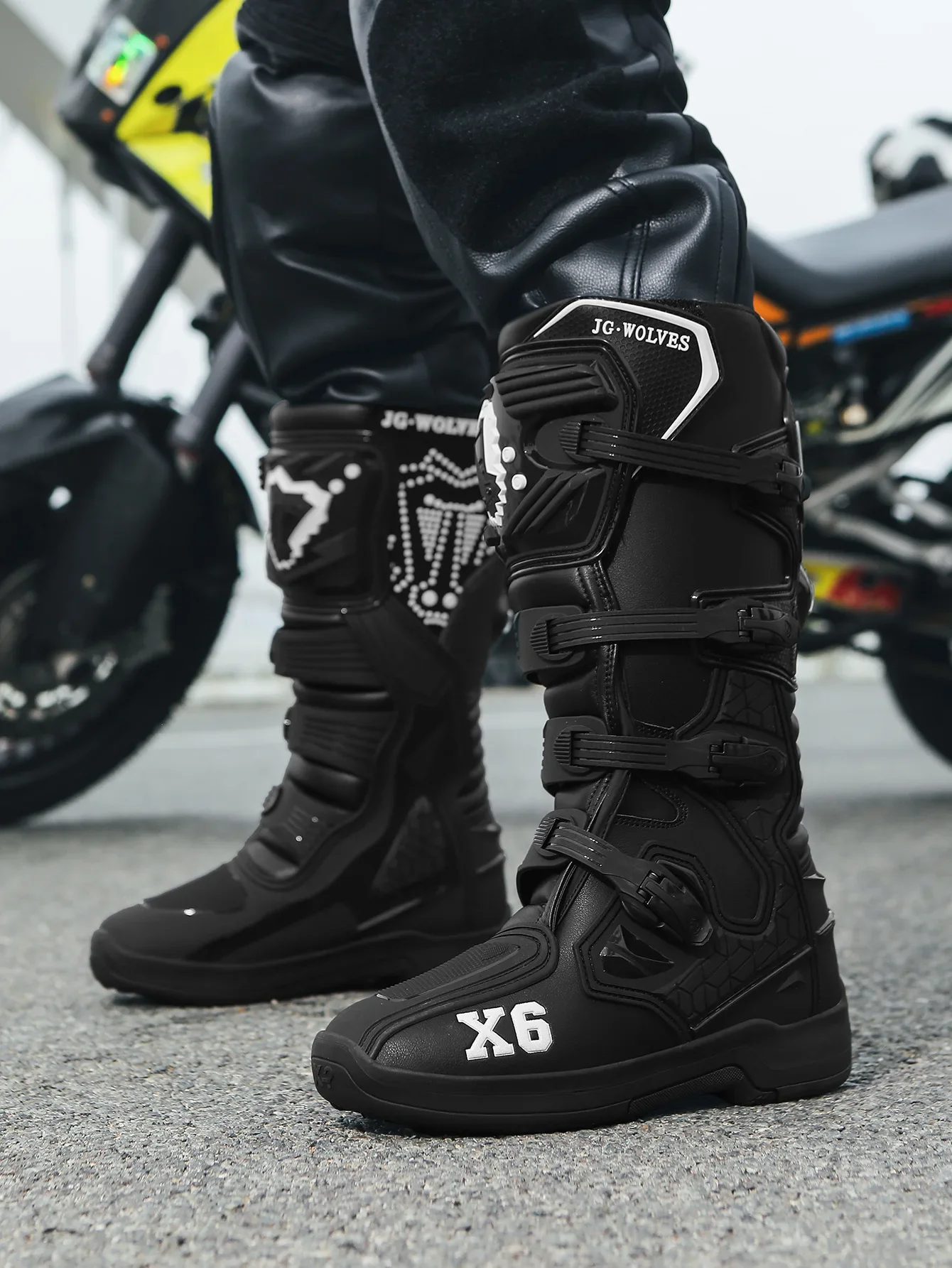 JG · WOLVES/Nine-strand Wolf Off-Road Motorcycle Riding Shoes