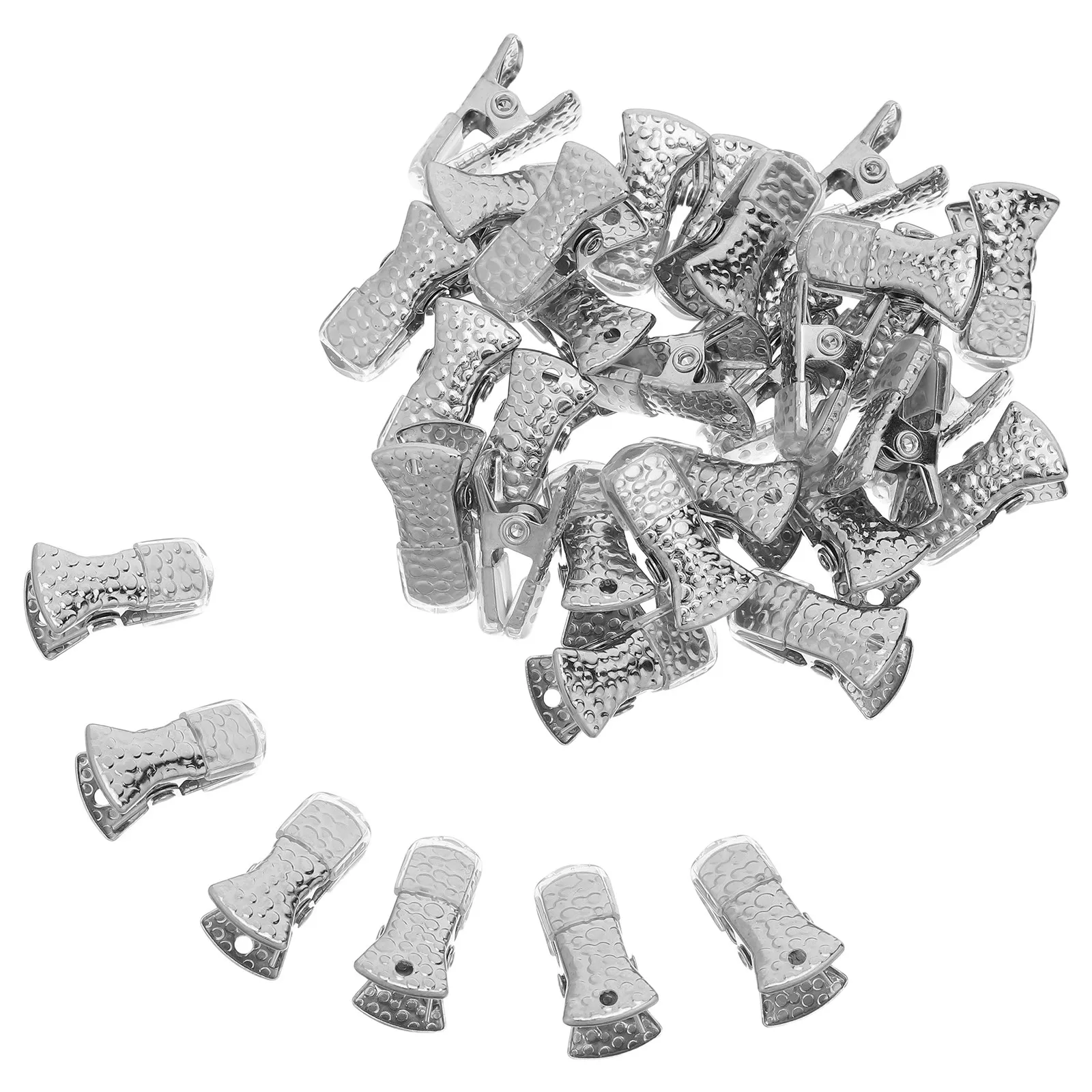 35Pcs Heavy Duty Metal Clothes Clips Alligator Pattern Windproof Non Slip Rubber Sleeve Clothespins for Outdoor Indoor Drying