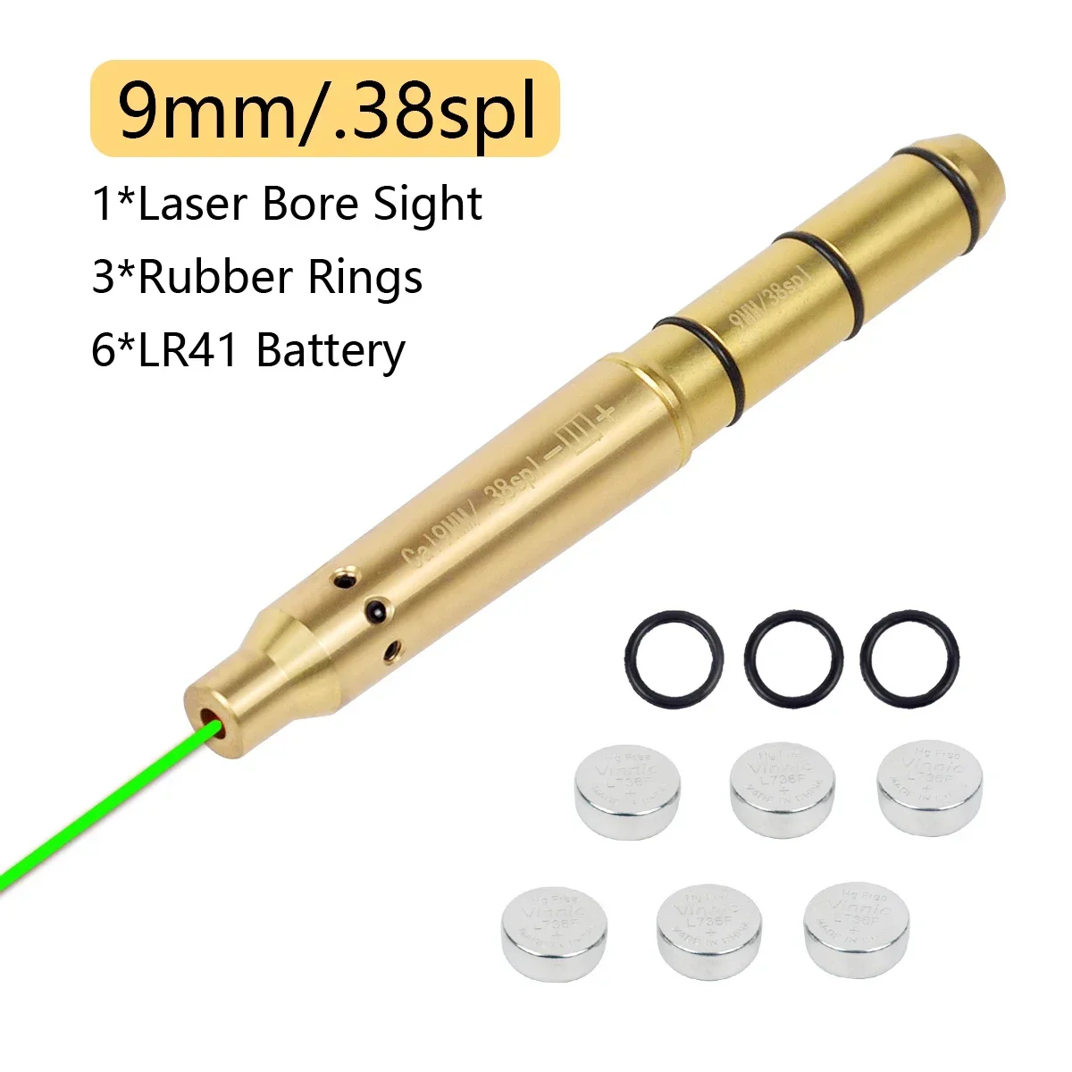 . 22LR Red Green Laser Bore Sight Kit .177/.223Rem/9mm .38spl/10mm S & W 45ACP Cal Revolver pistola fucile caccia proiettile Boresighter