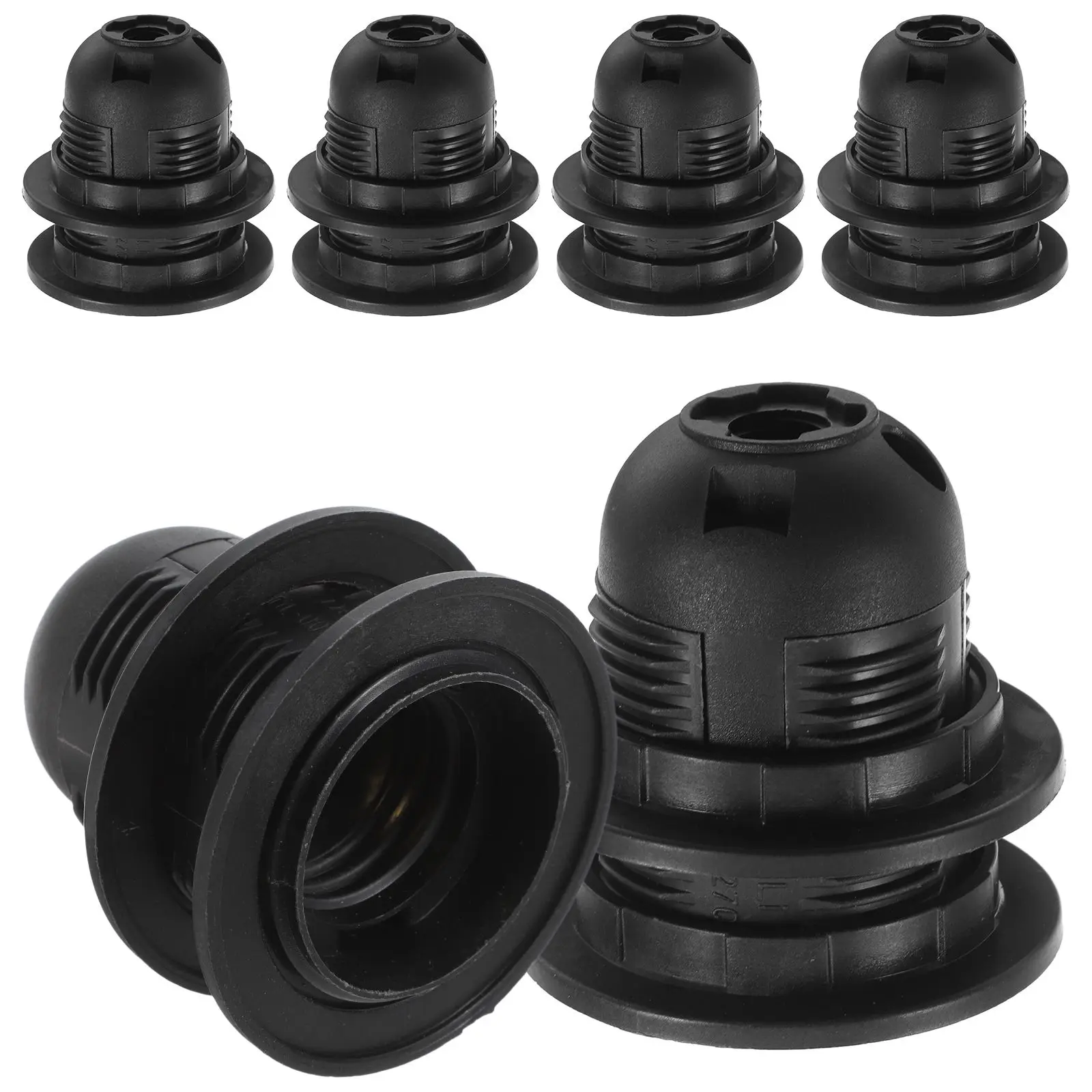

10pcs E27 Screw Lamp Holder Large Design Durable Materials Waterproof Light Socket Bulb Base Study Office Home Use Clip On Case