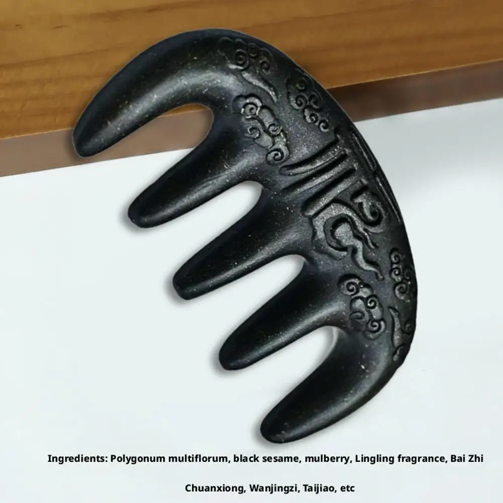 NEUER reiner natürlicher pflanzlicher Haarkamm, Massagegerät für Haarwachstum und Kopfhaut, Gesundheit, traditioneller chinesischer Meridian-Kopfmassagekamm – Detail 9