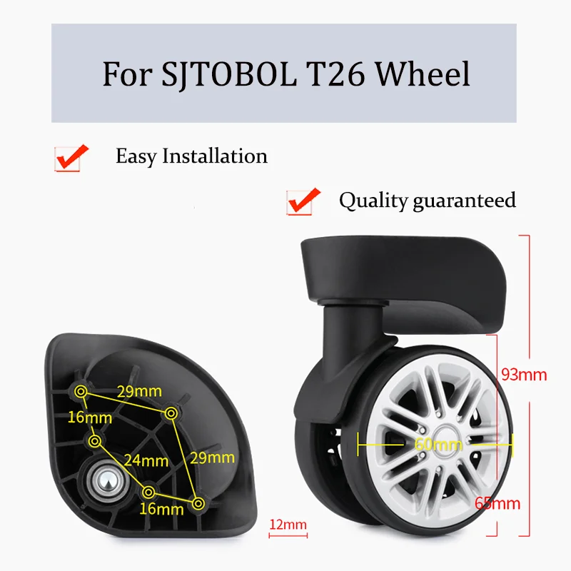 

Suitable For SJTOBOL T26 Universal Wheel Trolley Case Wheel Replacement Luggage Pulley Sliding Casters Wear-resistant Repair