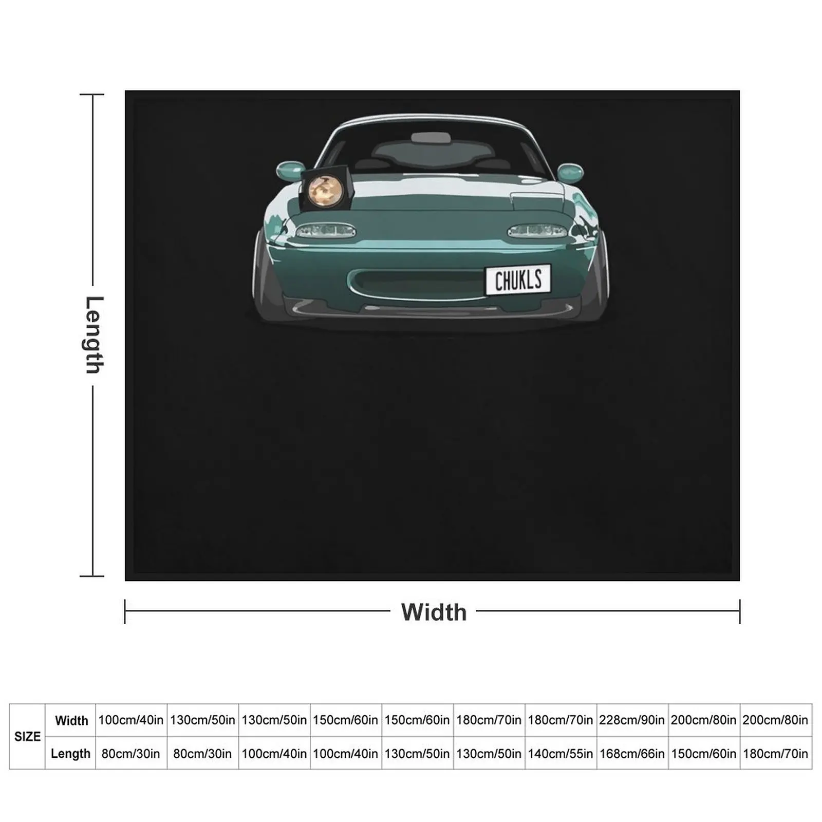 Miata Wink Car Classic Throw Blanket For Baby Flannels Nap Beach Blankets