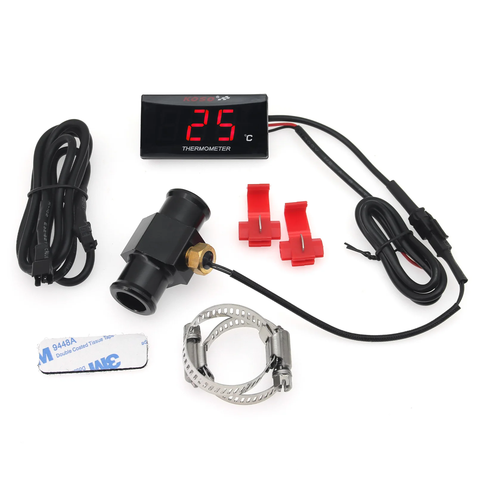 Motorrad-Wassertemperaturanzeige für Koso Temperatursensor Mini Temp Meter für XMAX 300 CB400 MT 07 09 Sensor Scooter Racing – Detail 6