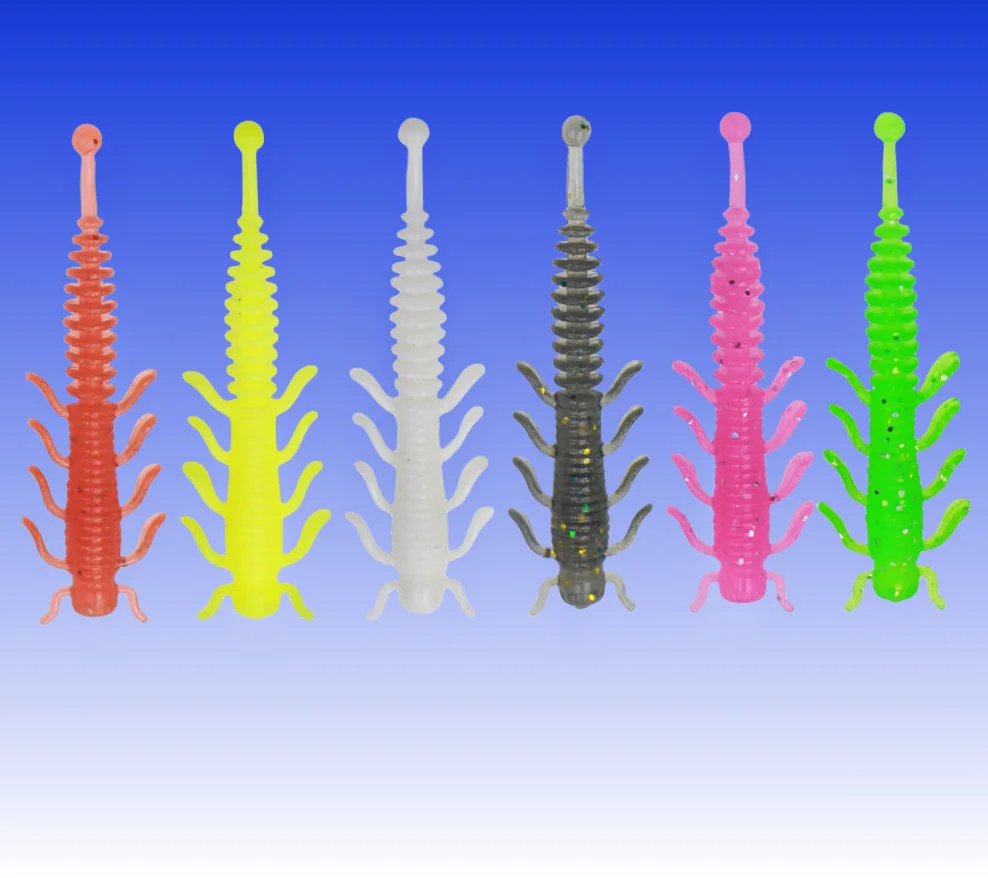 MUKUN 20PCS NEUE TPE Mini Weiche Wurm Angeln Locken 0,35g/40mm AJING Rockfish Künstliche Köder bass Silikon Angelgerät – Detail 9
