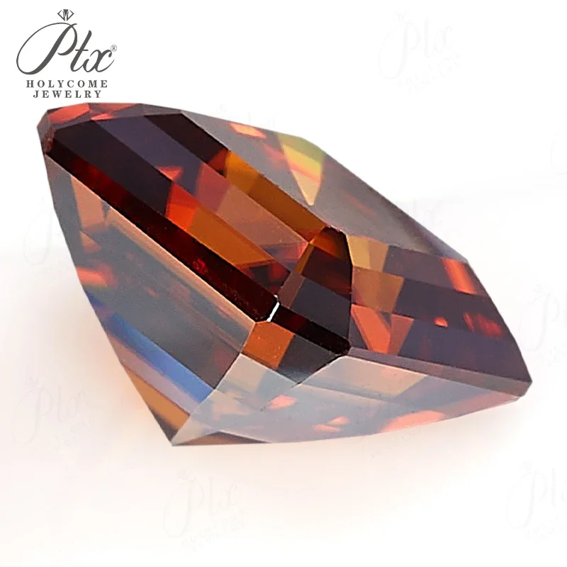 Moissanit-Diamant Asscher Oval Birnenförmiger Schliff mit GRA-Zertifikat Granatfarbe VVS1 Reinheit Perlen für Schmuckherstellung Charms – Detail 2