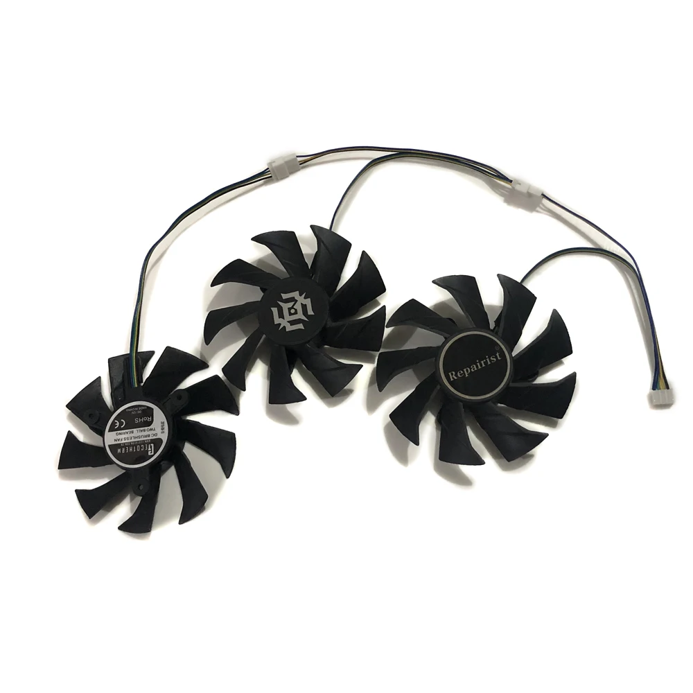 3Pcs/Set GeForce GTX1070 GPU Graphics Card Fan For ZOTAC GTX1070-8GD5 X-Gaming OC Video Cooling