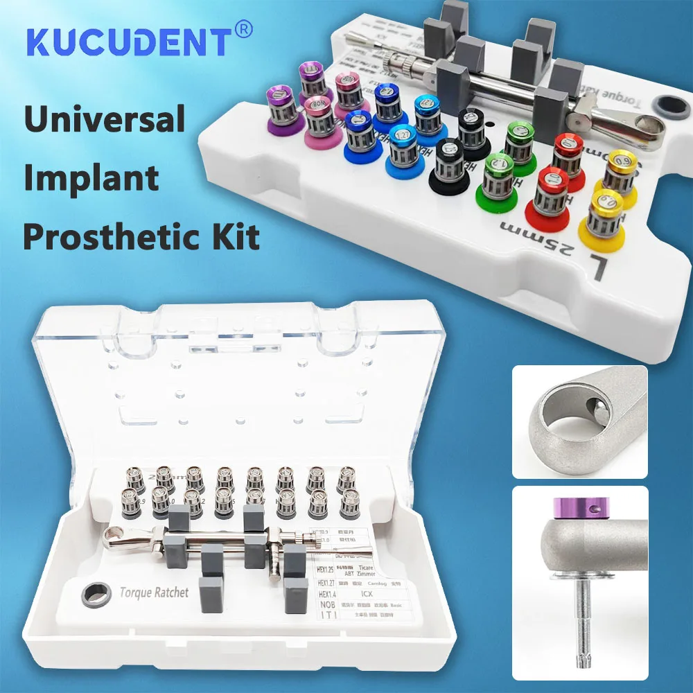 

Dental Implant Torque Wrench Screwdriver Tools 10-70NCM with Drivers Wrench Kit Prosthetic Restoration Ratchet Dentistry Implant